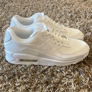 NWOT Nike Air Max 90’s All White Women’s Size 9.5 Authentic